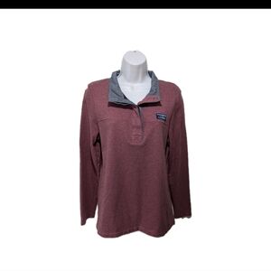 LL Bean Soft Cotton Rugby Shirt M Logo Polo Shirt Long Sleeve Outdoor #7000